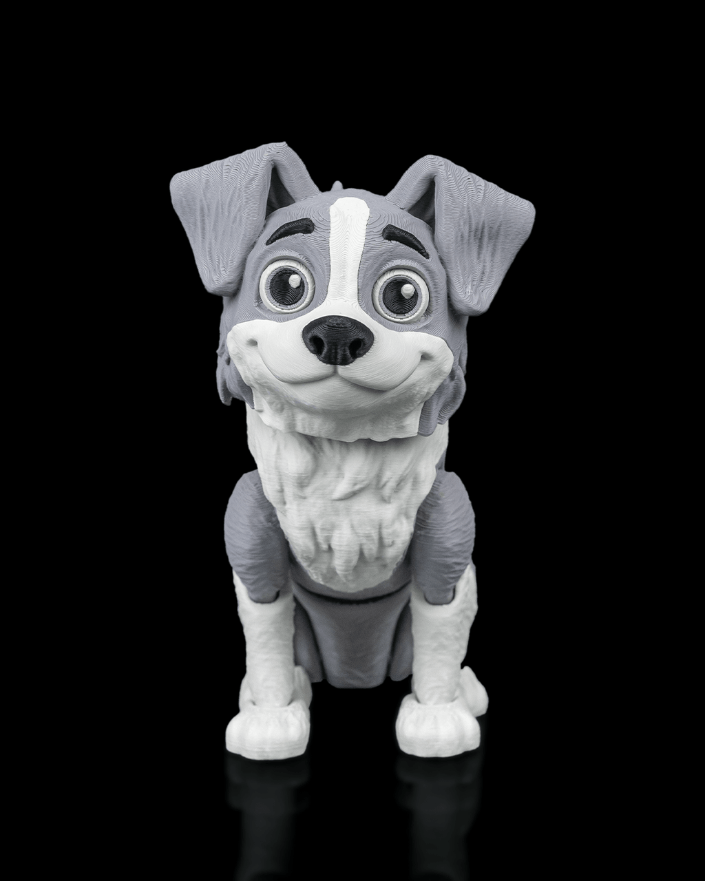 Atlas the Border Collie | 3D Printed Figurine