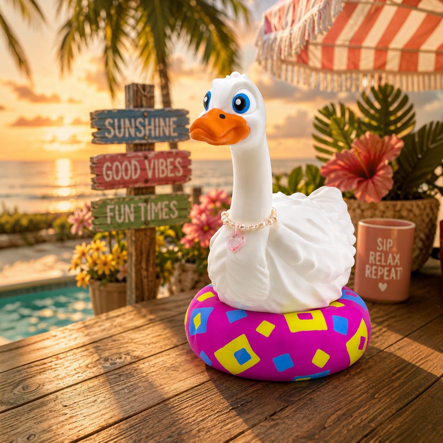 Pool Float Goose Accessory | Summer Dress-Up Goose Float