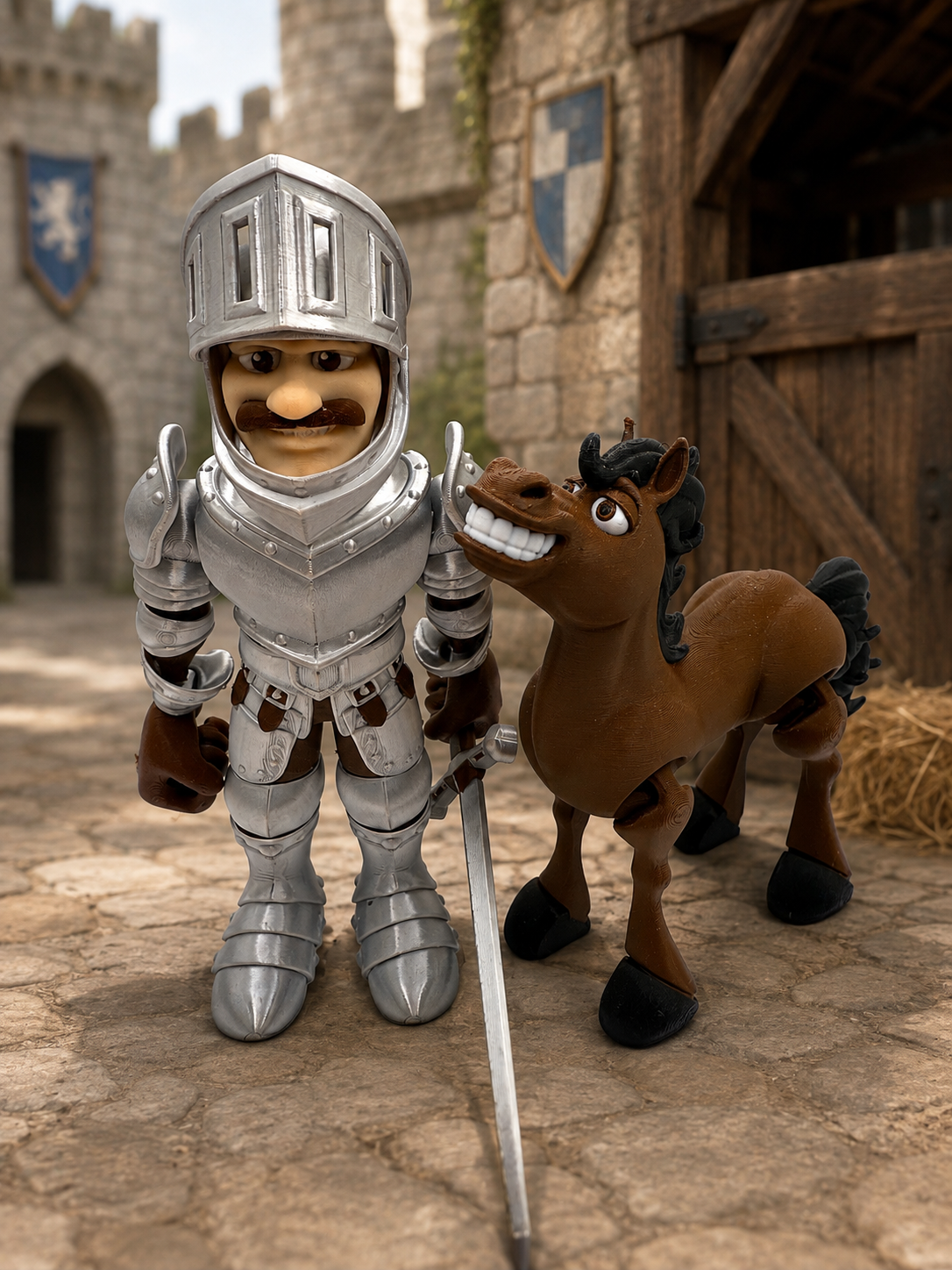 Medieval Knight & Horse Set