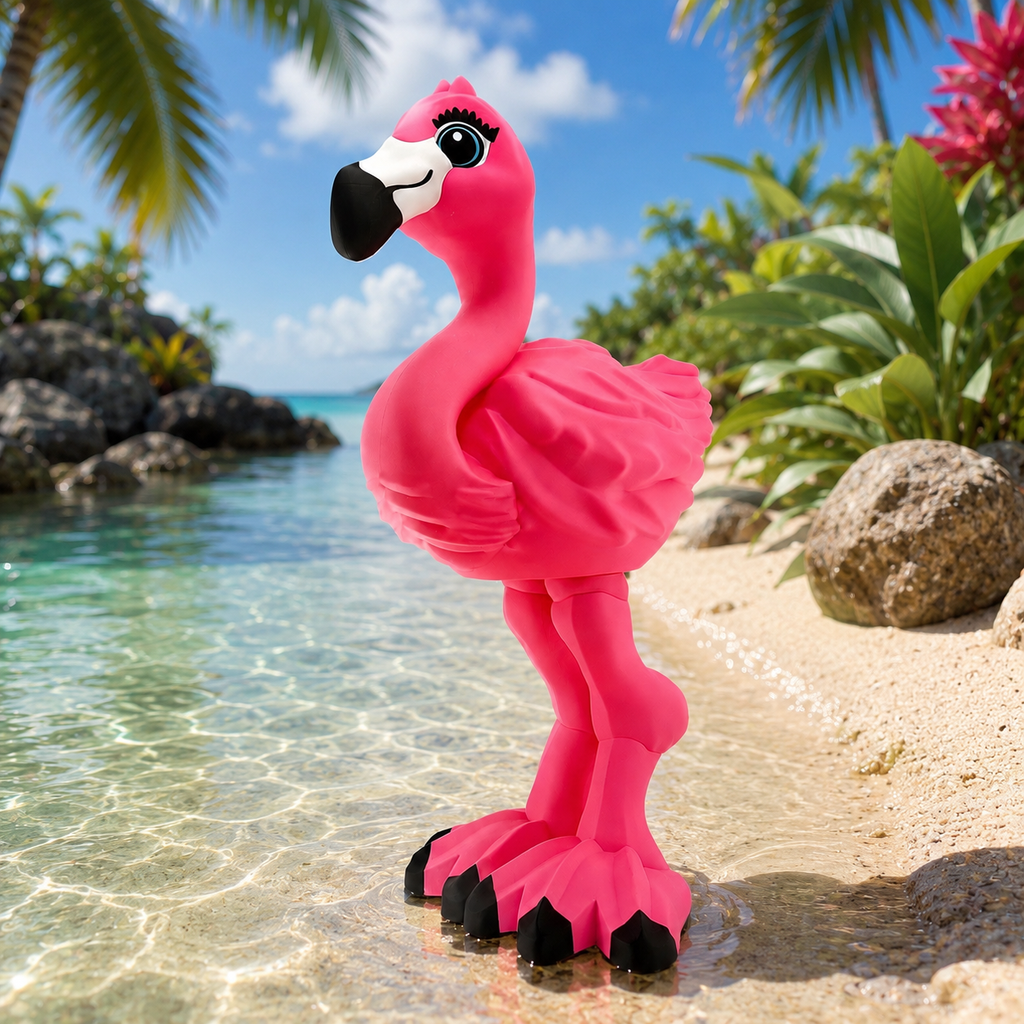 Title: Dress-Up Flamingo | Interchangeable Goose-Compatible