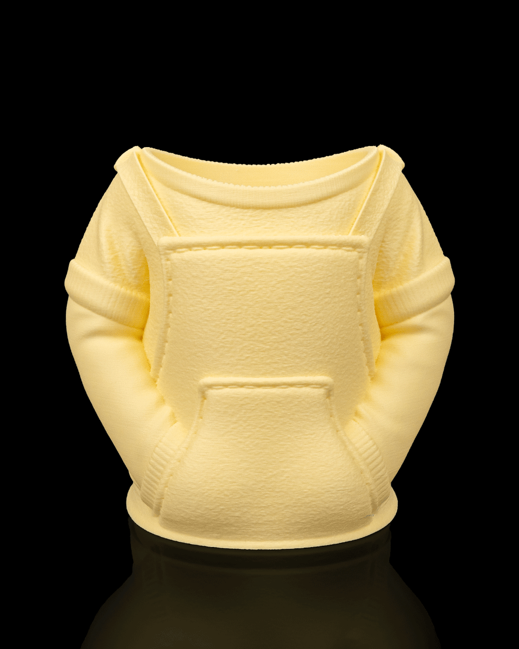 3D printed can holder shaped like an apron