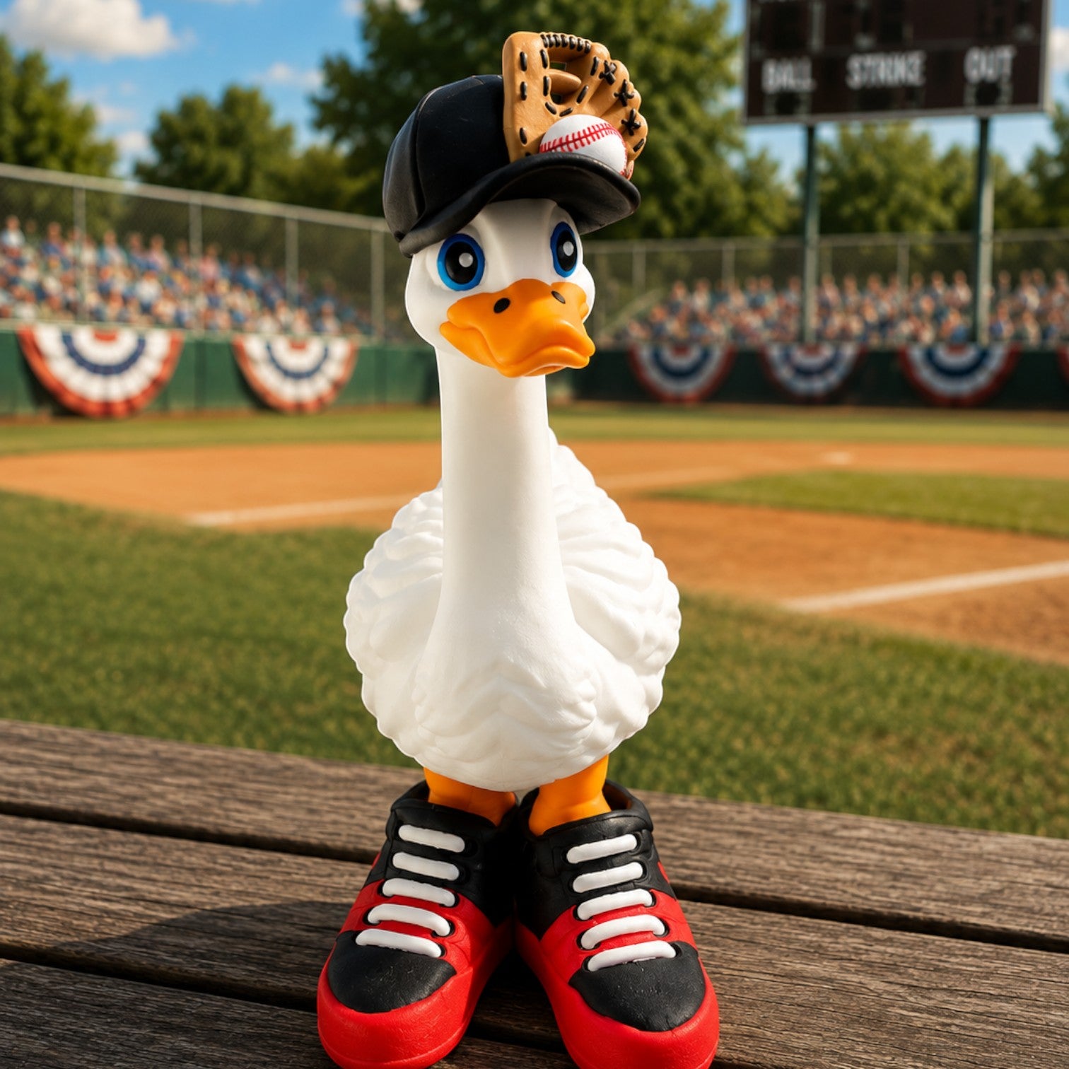Baseball Goose Hat & Shoes | Interchangeable Dress-Up Goose Accessory Set