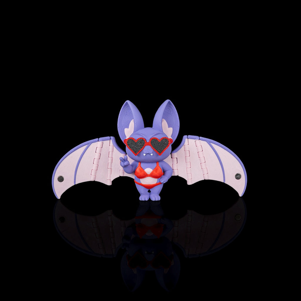Beach Bat keychain square front view