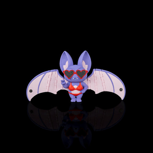 Beach Bat keychain square front view