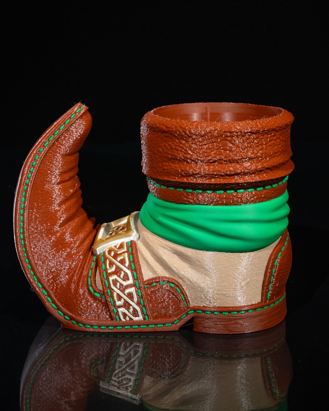 Detailed fantasy boot can holder