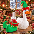 Christmas Elf Goose in a themed setting