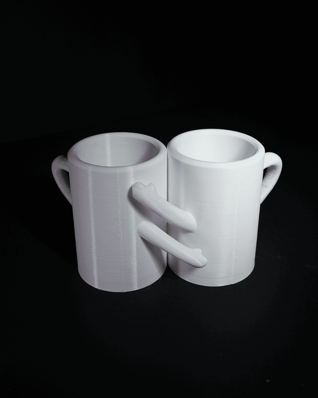 Pair of 3D printed couple can holders