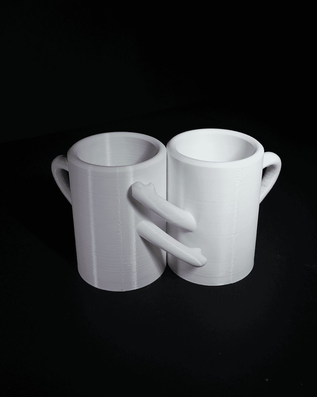 Pair of 3D printed couple can holders