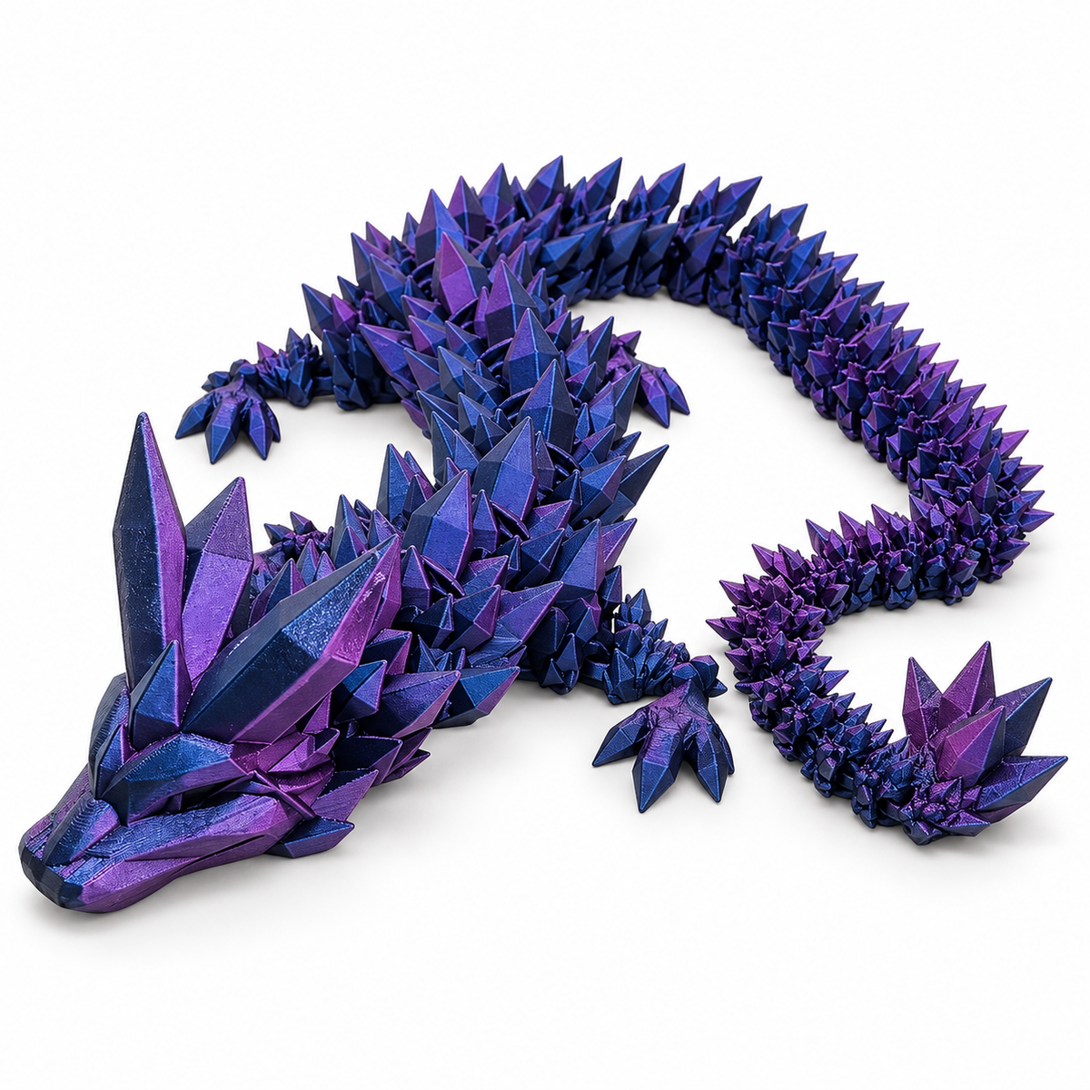 Crystal Dragon in a blue-purple iridescent finish