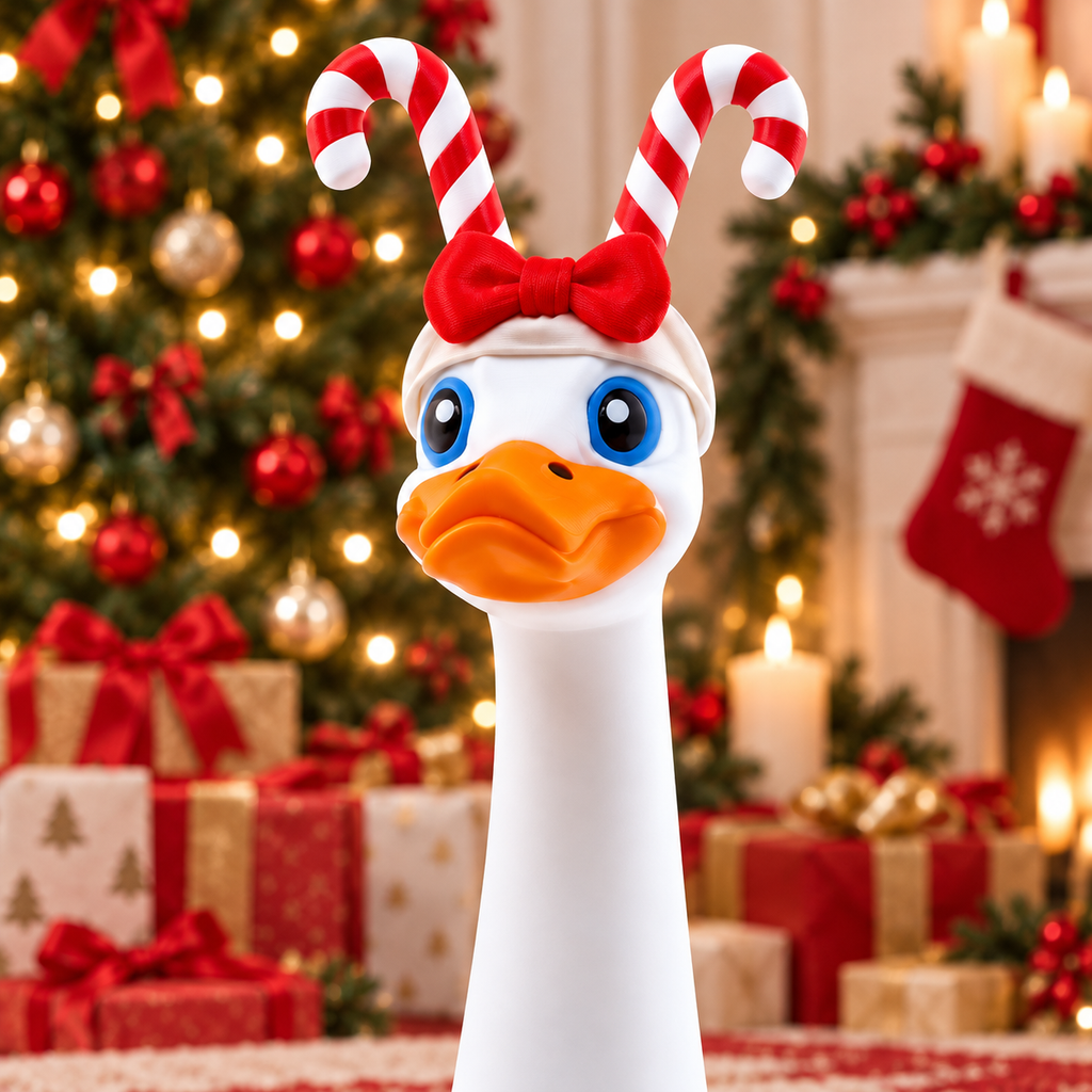 Candy cane goose headband