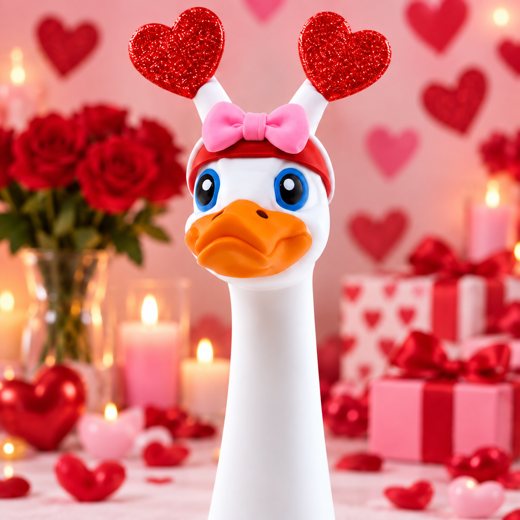 Heart goose headband