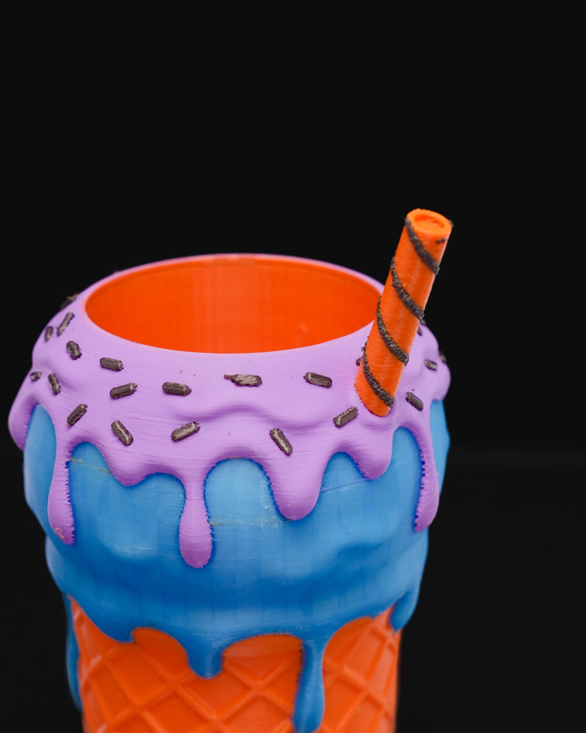Colorful 3D printed Ice Cream Can Holder