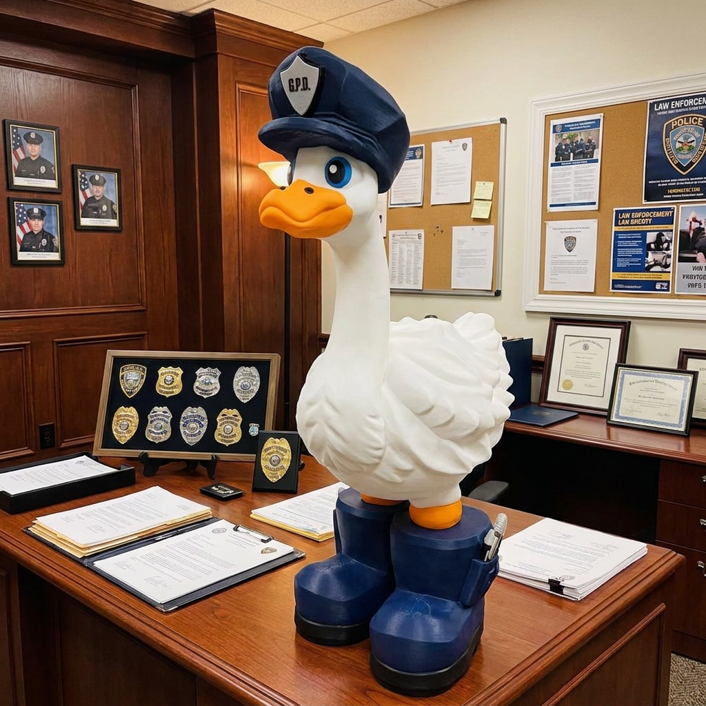 Police Officer Goose Outfit | G.P.D. Cap, Uniform Pants & Police Boot Set