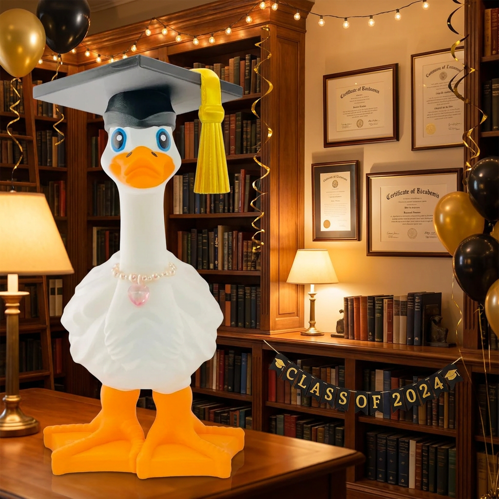 Graduation Goose Hat | Mortarboard Cap with Gold Tassel