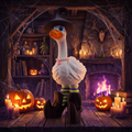 Witch Goose Outfit | Witch Hat, Striped Stockings & Witch Boot Set