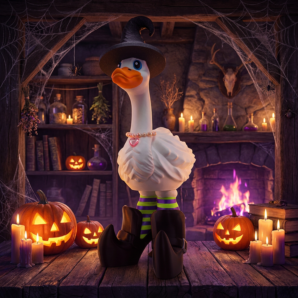 Witch Goose Outfit | Witch Hat, Striped Stockings & Witch Boot Set