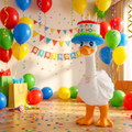 Birthday Cake Goose Hat | Happy Birthday Cake Hat with Candles