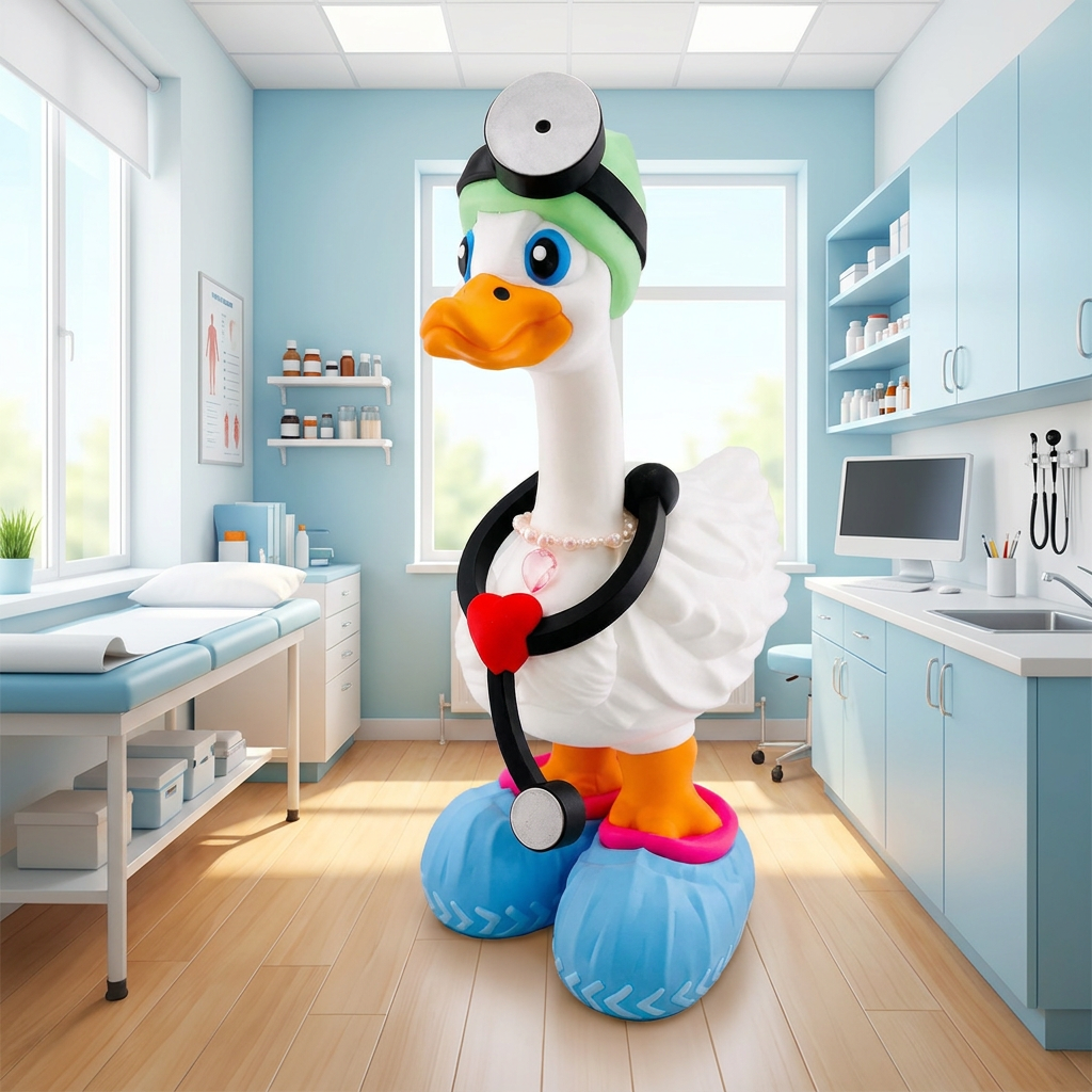 Doctor Goose Outfit | Scrub Cap, Stethoscope & Shoe Cover Set