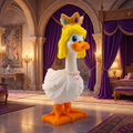 Princess Goose Outfit | Royal Crown & Blonde Princess Hair Set