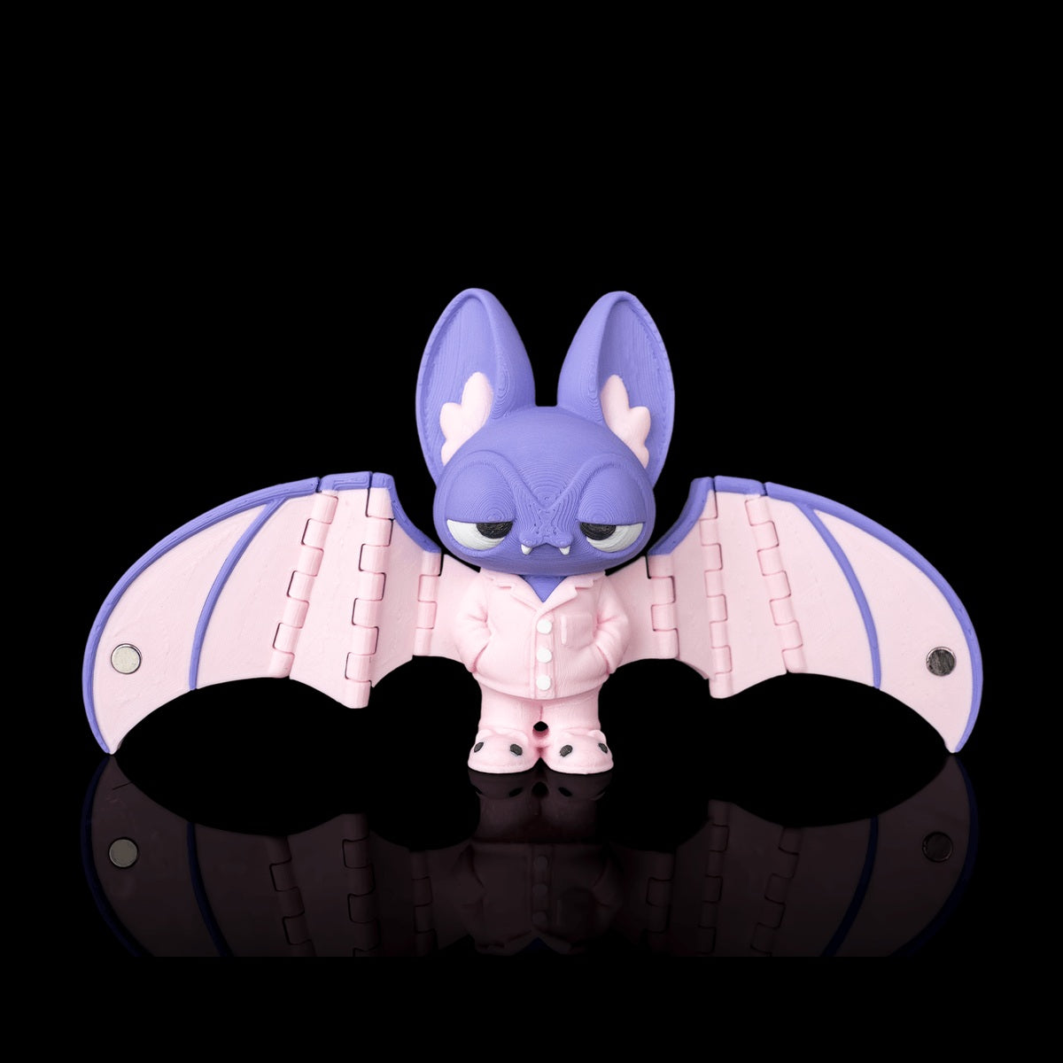 Lazy Bat keychain square front view