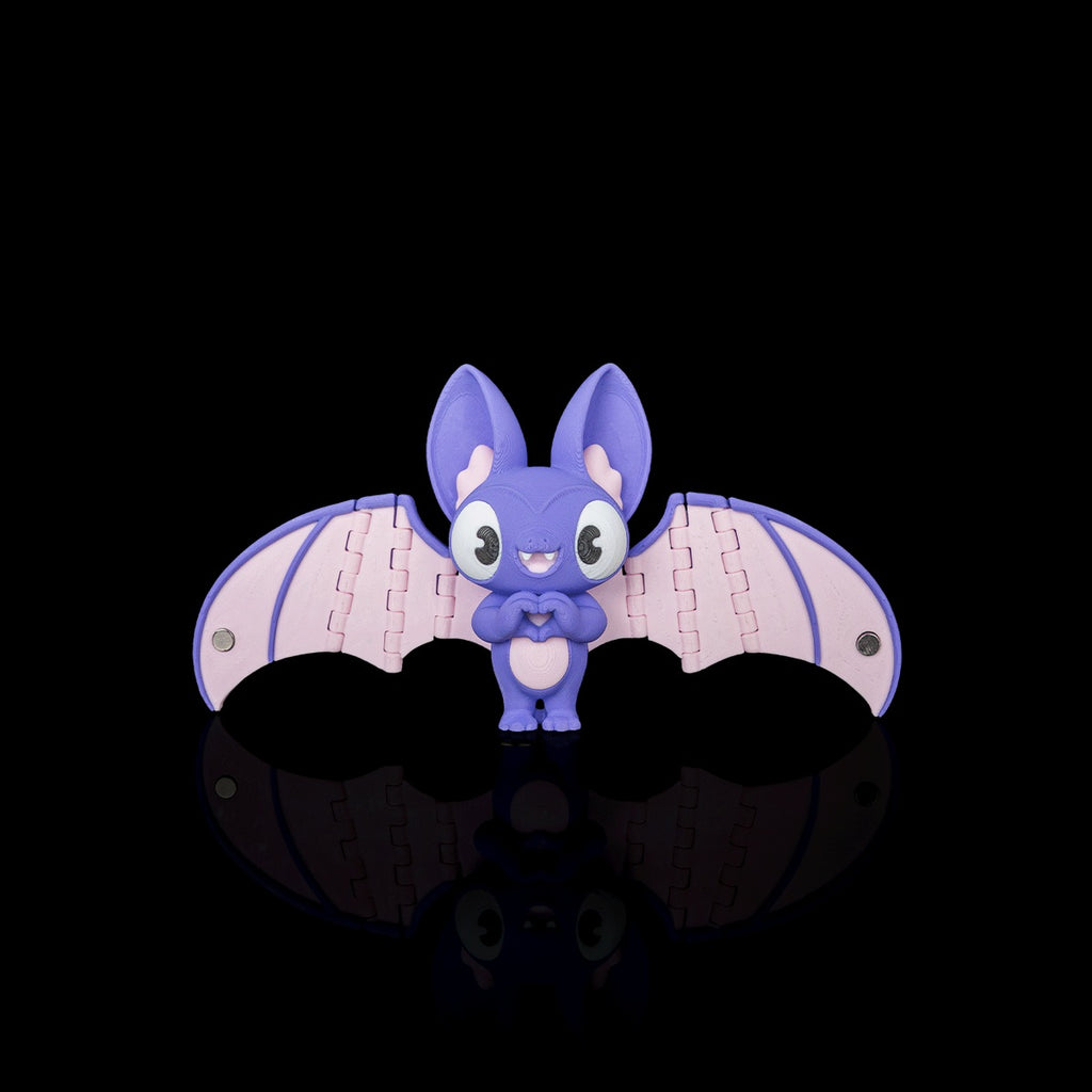 Love Bat keychain square front view