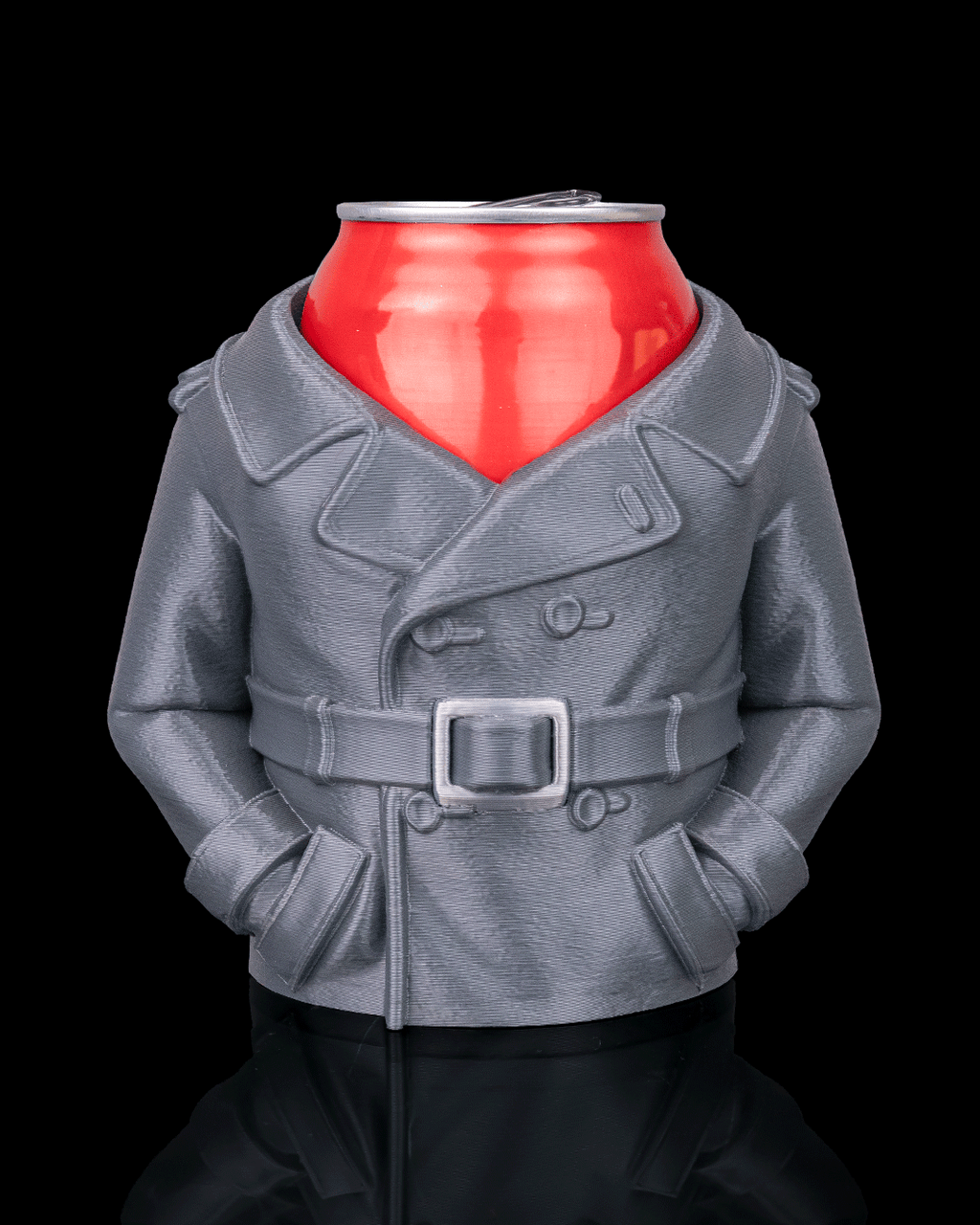 Overcoat style can holder