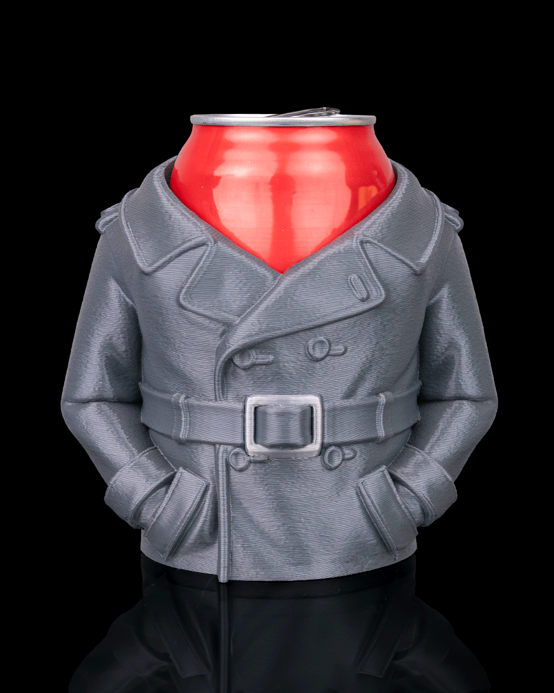 Overcoat style can holder