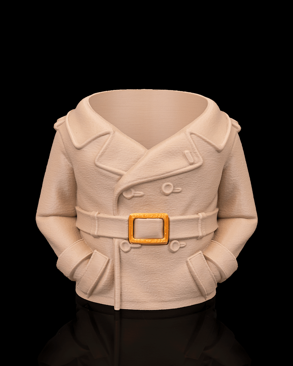 Detailed 3D printed overcoat can holder