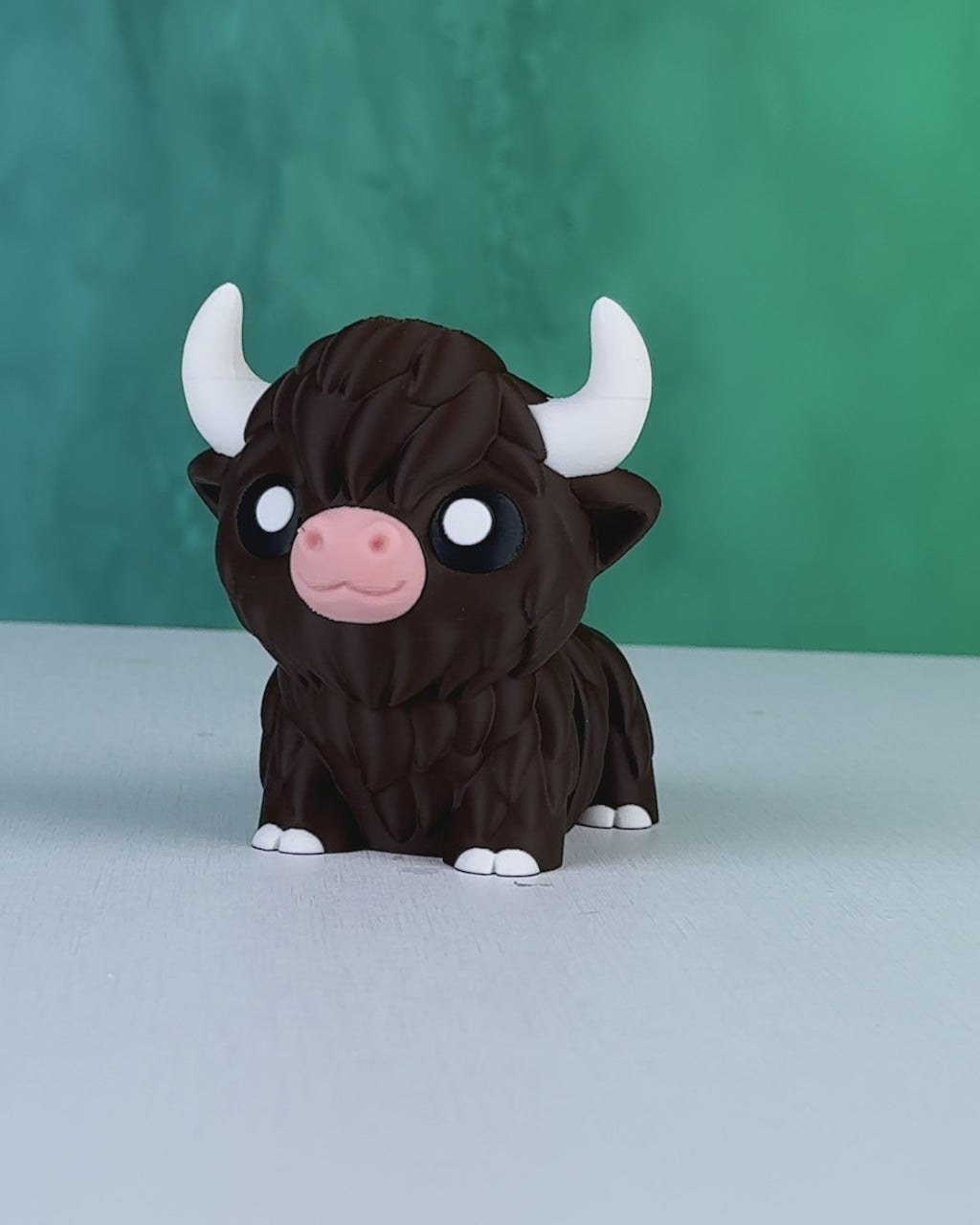Chill Highland Cow | 3D Printed Figurine