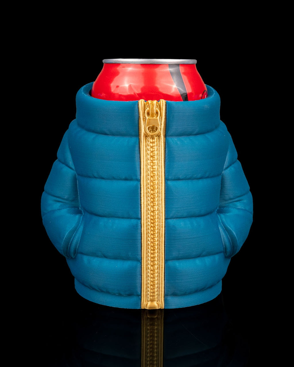 Puffer Jacket Can Holder front view
