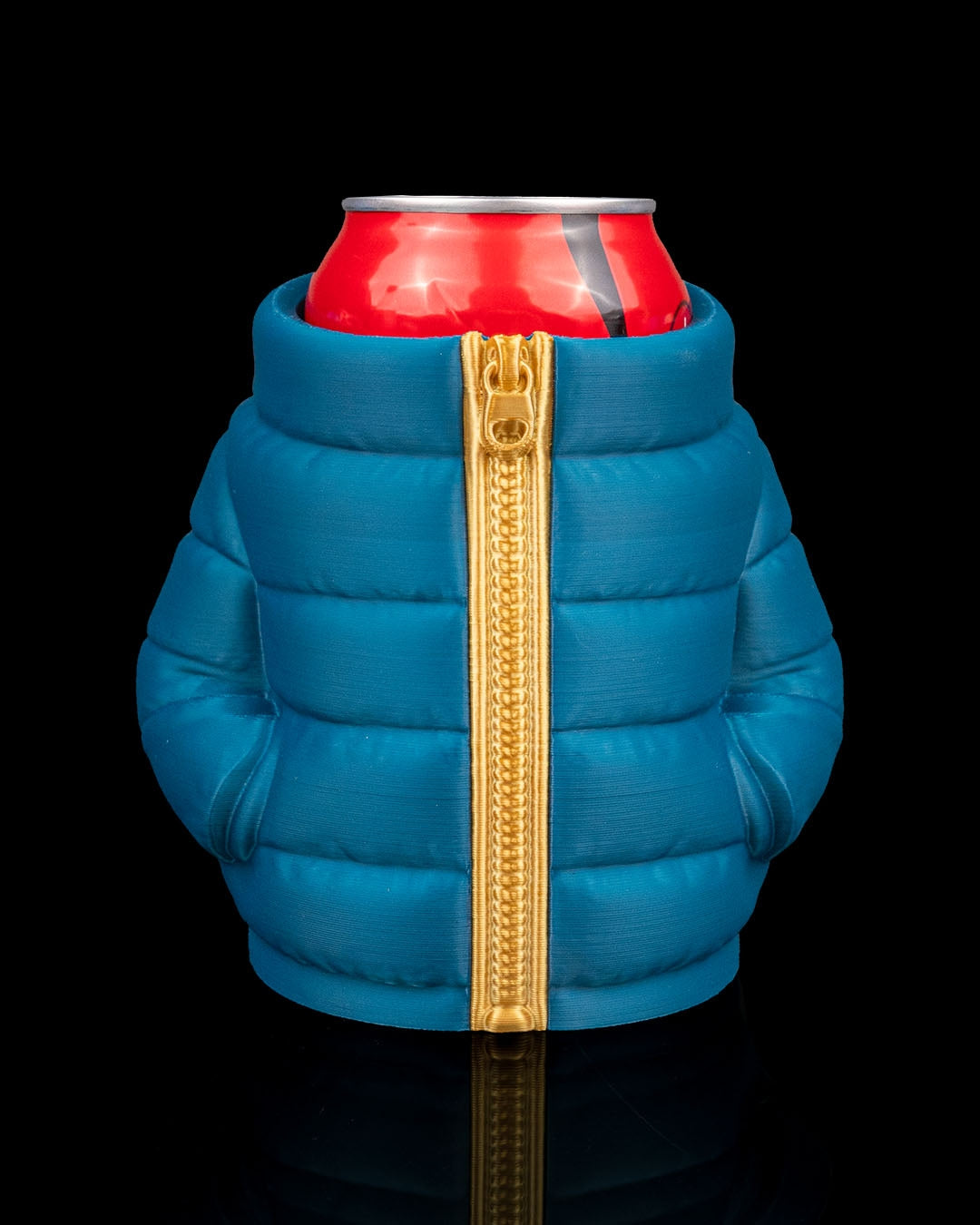 Puffer Jacket Can Holder front view