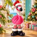 Santa Flamingo in a themed setting