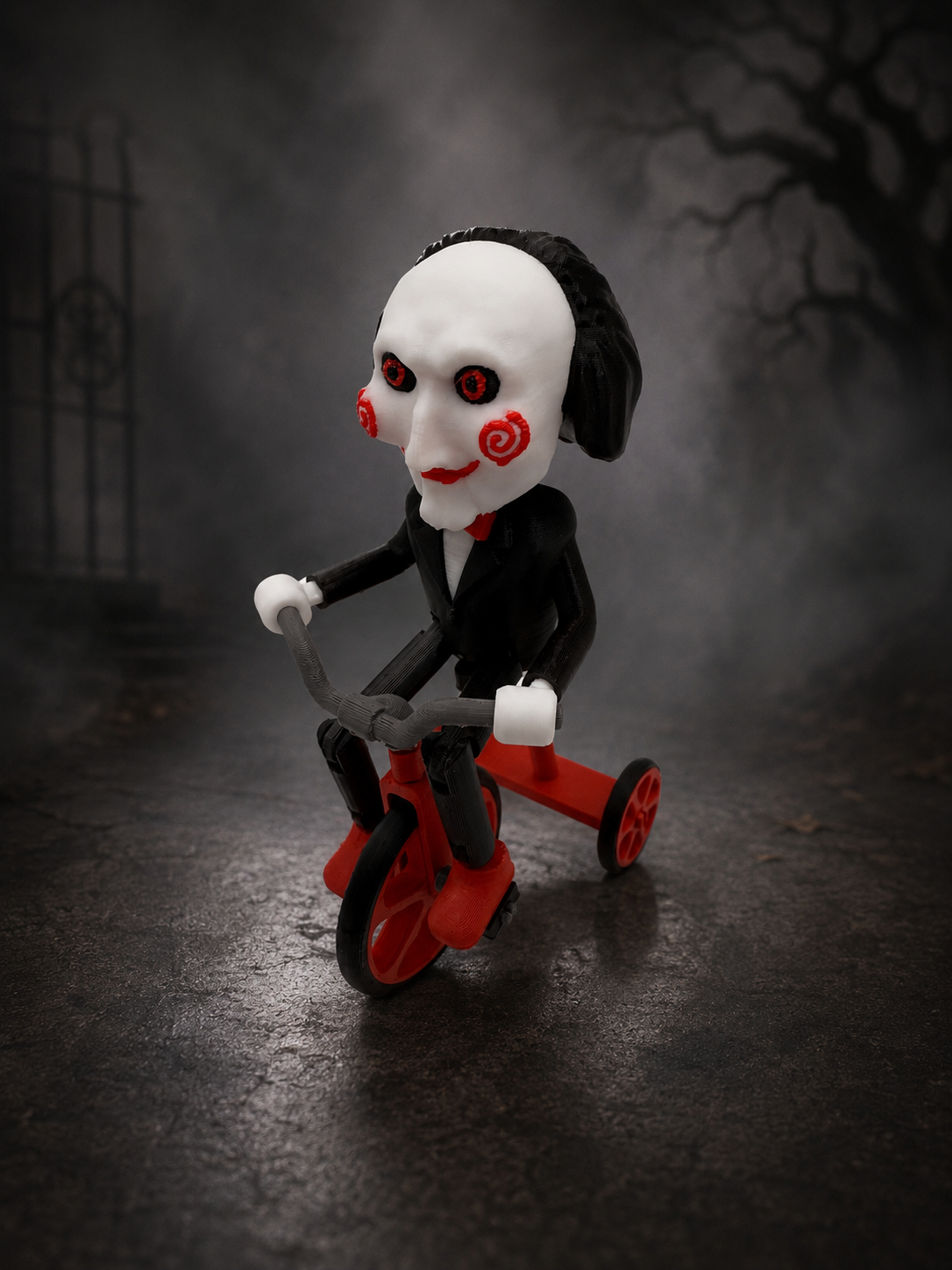 Saw Puppet on Tricycle