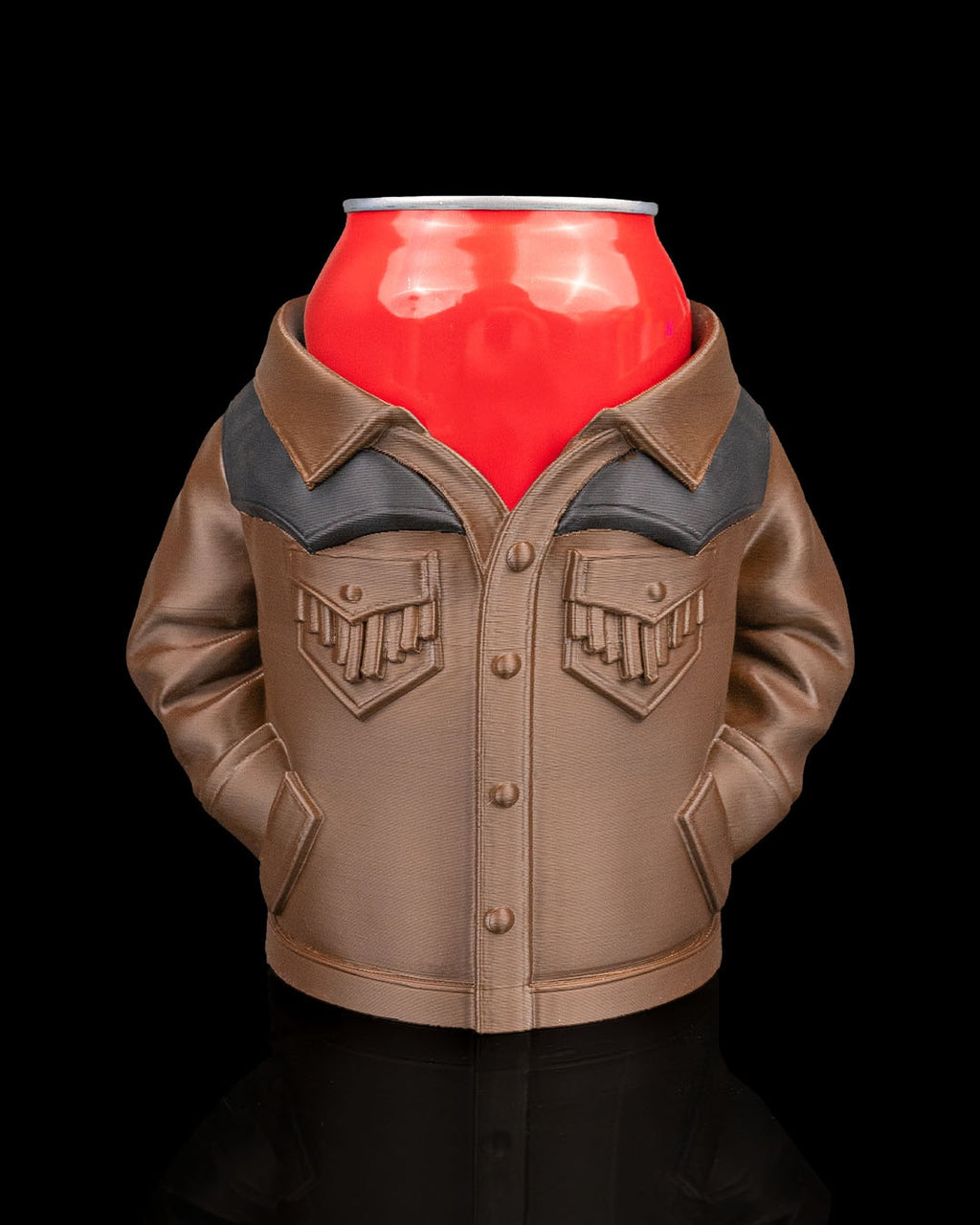 3D printed Suede Jacket Can Holder