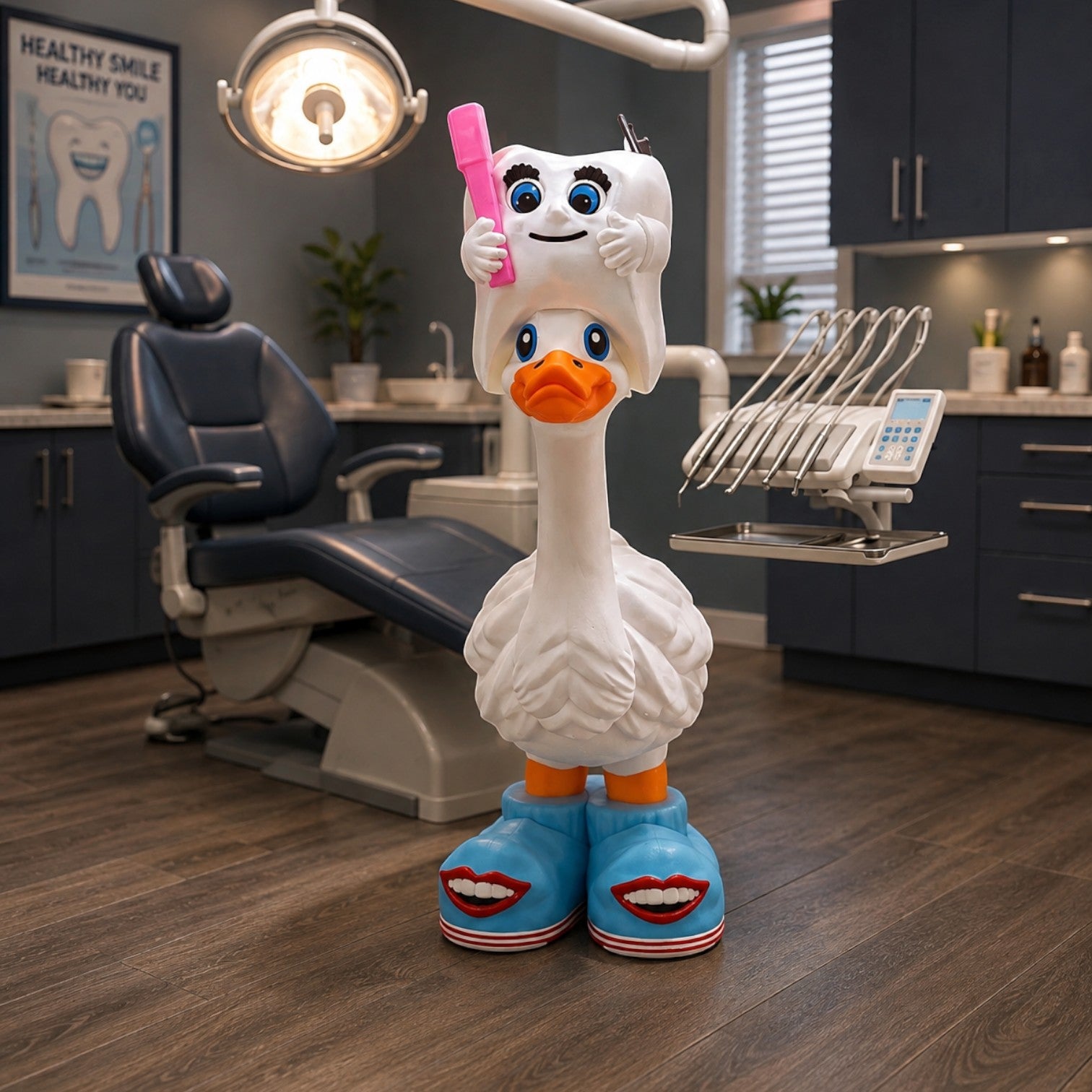 Dentist Goose Outfit | Toothbrush Hat & Smiling Tooth Shoe Set