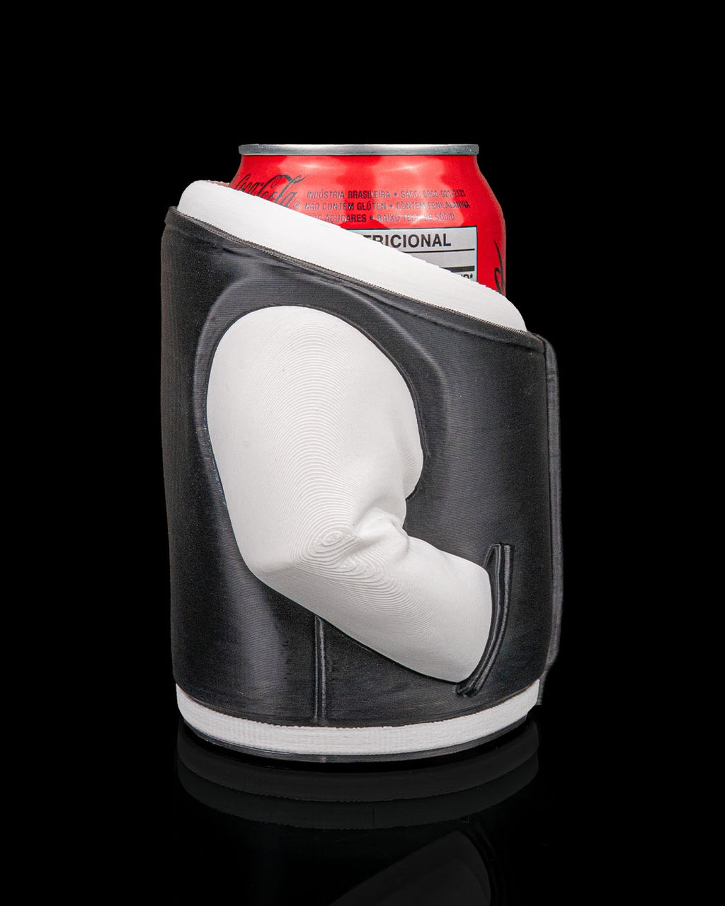 Varsity Jacket Can Holder with soda can